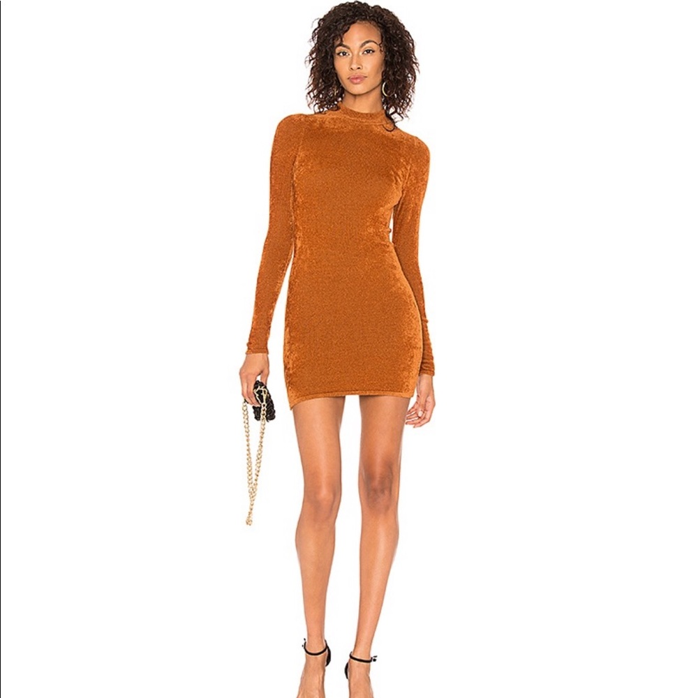 Ronny Kobo Verde Dress in Caramel